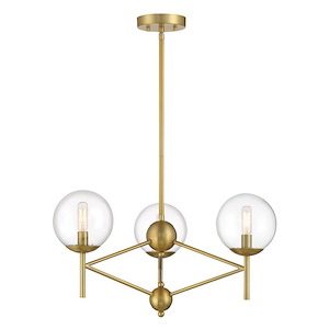 Auresa - 3 Light Pendant-12 Inches Tall and 24 Inches Wide