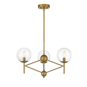 Auresa - 3 Light Pendant-12 Inches Tall and 24 Inches Wide - 1258751