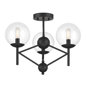 Auresa - 3 Light Semi-Flush Mount-15 Inches Tall and 20.13 Inches Wide