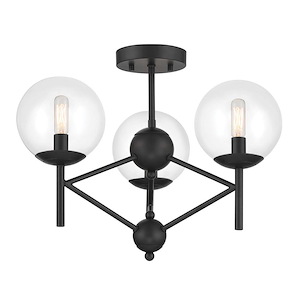Auresa - 3 Light Semi-Flush Mount-15 Inches Tall and 20.13 Inches Wide - 1292880