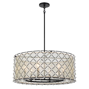 Sheer Elegance - 6 Light Pendant-20.5 Inches Tall and 28.13 Inches Wide - 1257764