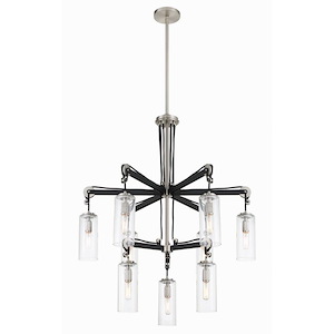 Pullman Junction - 9 Light 2-Tier Chandelier-35 Inches Tall and 30 Inches Wide