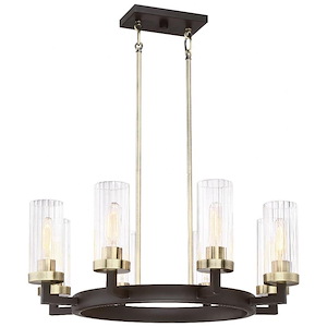 Ainsley Court - 8 Light Pendant in Transitional Style - 10 inches tall by 27 inches wide