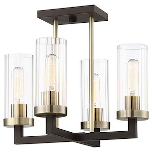 Ainsley Court - 4 Light Semi-Flush Mount in Transitional Style - 14.25 inches tall by 16 inches wide