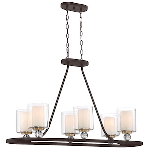 Studio 5 - 6 Light Island in Transitional Style - 23.5 inches tall by 14 inches wide