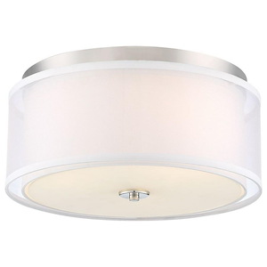 Studio 5 - 3 Light Flush Mount in Transitional Style - 7.75 inches tall by 16 inches wide