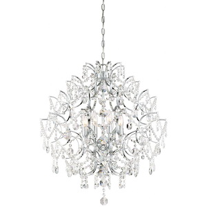 Isabella&#39;s Crown - Chandelier 8 Light Chrome Crystal in Traditional Style - 30.5 inches tall by 26 inches wide