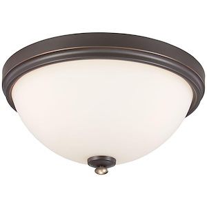 Shadowglen - 3 Light Flush Mount in Transitional Style - 7.5 inches tall by 15 inches wide