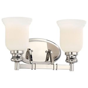 Audrey&#39;s Point - 2 Light Traditional Bath Vanity in Transitional Style - 8.5 inches tall by 15 inches wide