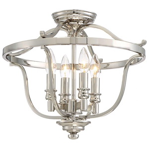 Audrey's Point - 4 Light Semi-Flush Mount in Transitional Style - 14.25 inches tall by 17.25 inches wide - 539011