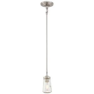Poleis - 1 Light Mini Pendant in Transitional Style - 9.25 inches tall by 3.75 inches wide
