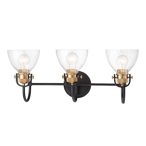 Monico - 3 Light Bath Vanity Approved for Damp Locations in Transitional Style - 10.5 inches tall by 26 inches wide - 896796