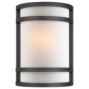 1 Light Wall Sconce in Contemporary Style - 9.5 inches tall by 7.25 inches wide