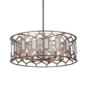 Hexly - 6 Light Pendant-10.25 Inches Tall and 28 Inches Wide