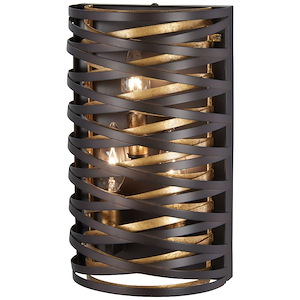 Vortic Flow - 3 Light Wall Sconce in Contemporary Style - 12 inches tall by 7 inches wide