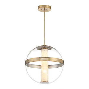 Divinely - 33W LED Pendant-22 Inches Tall and 20.5 Inches Wide