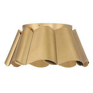 Waveform - 3 Light Flush Mount-6.75 Inch Tall and 14 Inch Wide - 1375669