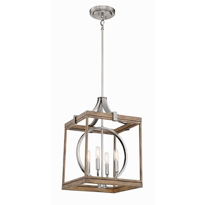 Country Estates - 4 Light Pendant in Transitional Style - 22 inches tall by 14.5 inches wide