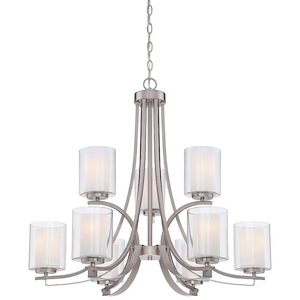 Parsons Studio - Chandelier 9 Light in Transitional Style - 28.5 inches tall by 31.5 inches wide - 539083