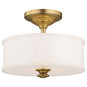 Harbour Point - 2 Light Semi-Flush Mount in Transitional Style - 10.75 inches tall by 13.5 inches wide - 539070