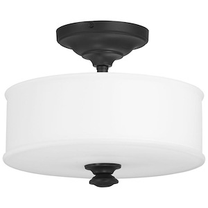 Harbour Point - 2 Light Semi-Flush Mount in Transitional Style - 10.75 inches tall by 13.5 inches wide - 539070