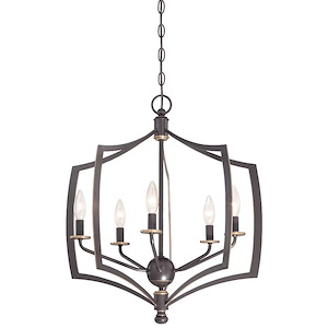 Middletown - Chandelier 5 Light Downton Bronze/Gold in Transitional Style - 23.75 inches tall by 23 inches wide