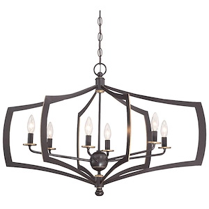 Middletown - Chandelier 6 Light Downton Bronze/Gold in Transitional Style - 21.25 inches tall by 26 inches wide - 539194
