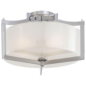 Clarte - 3 Light Semi-Flush Mount in Contemporary Style - 9.75 inches tall by 17 inches wide