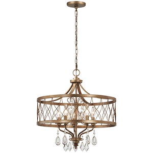 West Liberty - Chandelier 5 Light Olympus Gold in Traditional Style - 21 inches tall by 20.5 inches wide