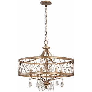 West Liberty - Chandelier 6 Light Olympus Gold in Traditional Style - 21.5 inches tall by 24 inches wide