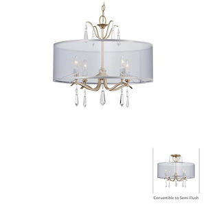 Laurel Estate - 4 Light Convertible Semi-Flush Mount in Traditional Style - 19.25 inches tall by 20 inches wide