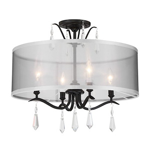 Laurel Estate - 4 Light Convertible Foyer-19.13 Inches Tall and 20 Inches Wide - 1262127