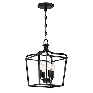 Laurel Estate - 4 Light Convertible Foyer-15 Inches Tall and 10 Inches Wide