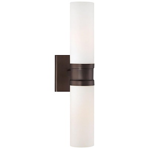 2 Light Wall Sconce in Transitional Style - 18.5 inches tall by 4.25 inches wide