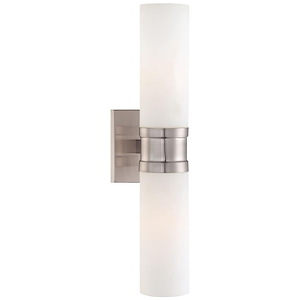 2 Light Wall Sconce in Transitional Style - 18.5 inches tall by 4.25 inches wide