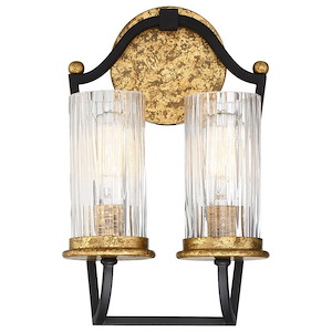Posh Horizon - 2 Light Wall Sconce in Transitional Style - 13.5 inches tall by 8.5 inches wide