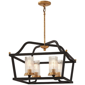 Posh Horizon - 4 Light Pendant in Transitional Style - 14.25 inches tall by 20.5 inches wide