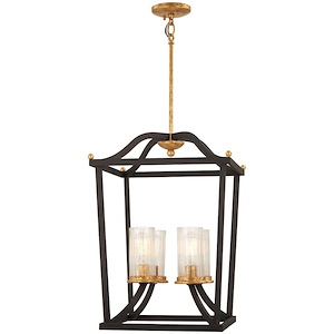 Posh Horizon - 4 Light Pendant in Transitional Style - 23.25 inches tall by 16.5 inches wide