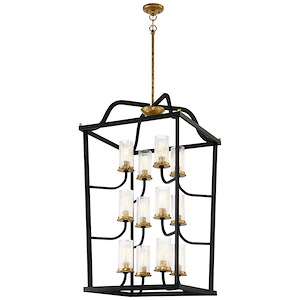 Posh Horizon - Twelve Light 3-Tier Pendant in Transitional Style - 42 inches tall by 24 inches wide