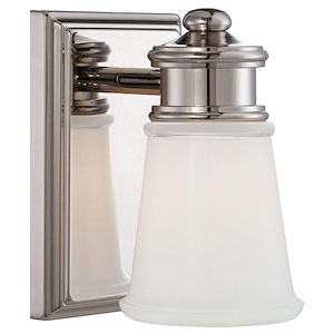 1 Light Traditional Bath Vanity in Traditional Style - 7.5 inches tall by 4.5 inches wide