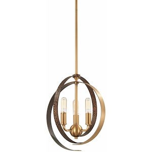 Criterium - 3 Light Convertible Pendant in Contemporary Style - 13 inches tall by 12 inches wide