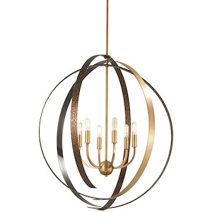 Criterium - 6 Light Pendant in Contemporary Style - 32.5 inches tall by 30 inches wide