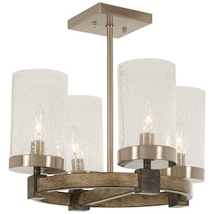 Bridlewood - 4 Light Semi-Flush Mount in Transitional Style - 13.75 inches tall by 15.75 inches wide - 699707