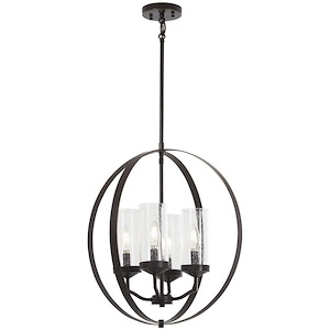 Elyton - 4 Light Pendant in Transitional Style - 21.25 inches tall by 20 inches wide