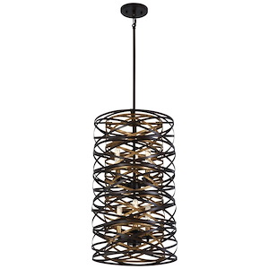 Vortic Flow - 6 Light 2-Tier Pendant in Contemporary Style - 24 inches tall by 14 inches wide - 699851