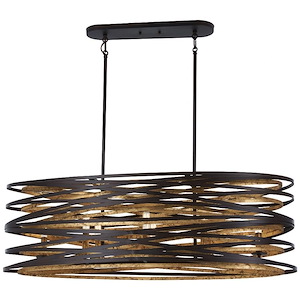 Vortic Flow - 8 Light Island in Contemporary Style - 12 inches tall by 15 inches wide - 699848