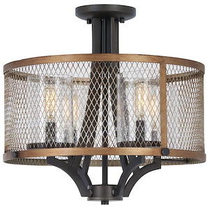 Marsden Commons - 4 Light Semi-Flush Mount in Transitional Style - 15.75 inches tall by 16.5 inches wide