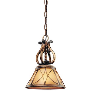 Aston Court - 1 Light Mini Pendant in Traditional Style - 13.5 inches tall by 10 inches wide