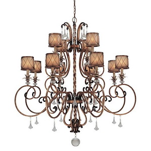 Aston Court - Chandelier 12 Light Aston Court Bronze in Traditional Style - 55.75 inches tall by 51.5 inches wide
