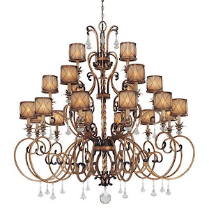Aston Court - Chandelier 21 Light Aston Court Bronze in Traditional Style - 59.75 inches tall by 59 inches wide - 539295